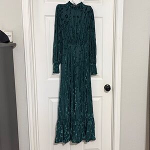 Baltic Born Teal Floral Maxi Dress